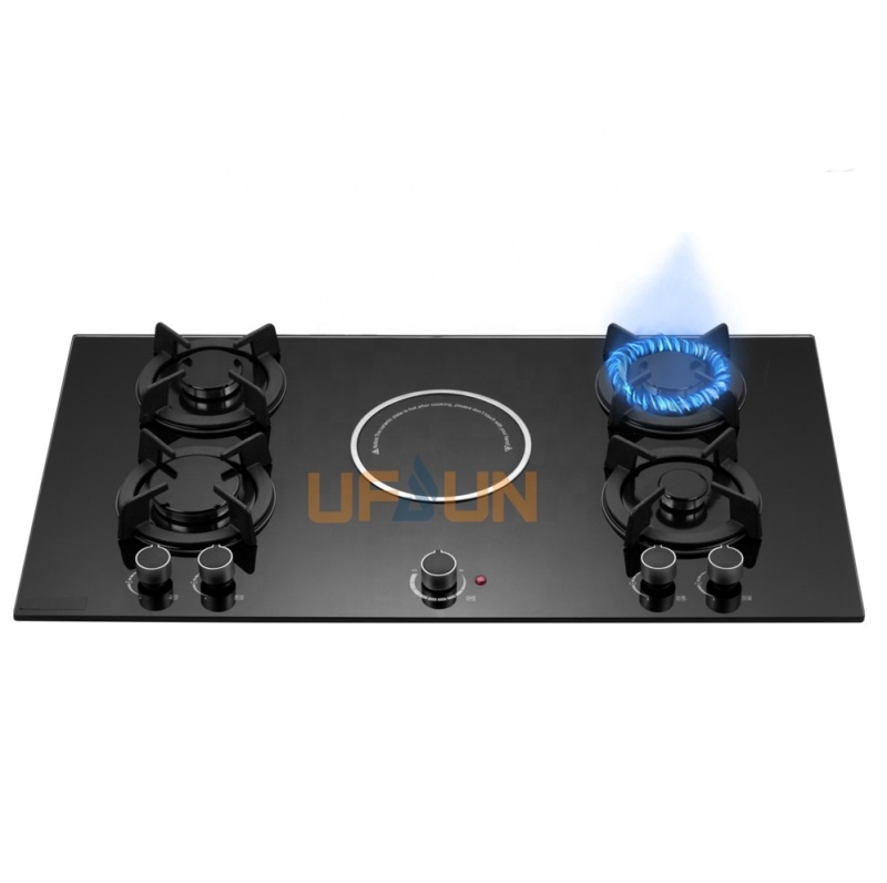 5 Burners Mirror Design With Safety Device Automatic Ignition Kitchen Use Super Flame Gas Stove