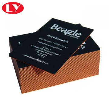 Black Paper Business Card wydrukowana ze złotą krawędzią