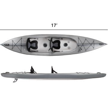 Foldable Pvc Drop Stitch Inflatable Kayak 2 Person 3 Person For Fishing
