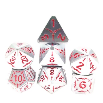 Eagle Style High-Precision Engraved Polyhedral Metal Dice for D&D Board Games