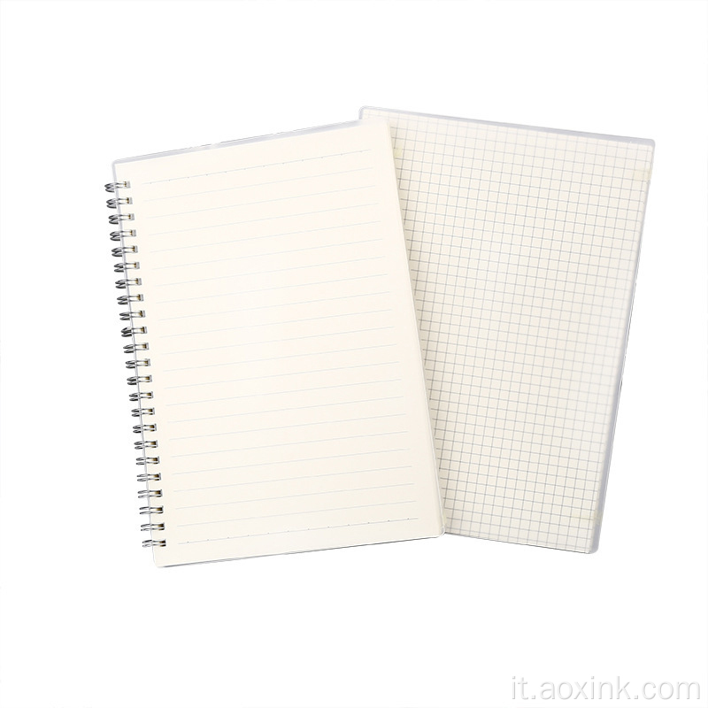 PP Copertura glassata Eye-Protection Spiral Grid Lines Notebook