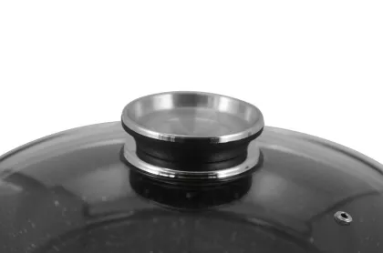 28cm carbon steel chicken fry pan with marble coating