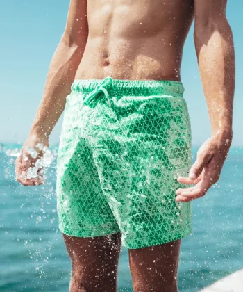 New Design Quick Dry Change Color Breathable Swimming Beach Fashion Men Swim Shorts