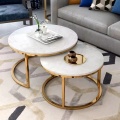 Leg Side Table Living Room Coffee Table Gold Stainless Steel Modern Luxury for Apartment Home Furniture Dining Table