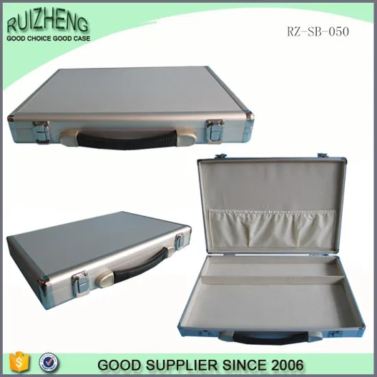 High quality custom silver aluminum briefcase for men