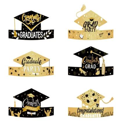 Graduation Party Supplies: Decorative Paper Hats and Props
