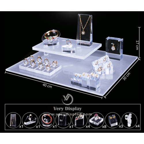 Luxe acryl juwelenwinkel teller display showcase