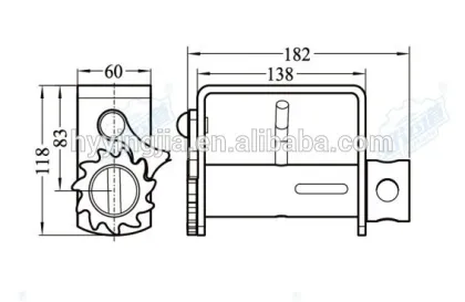 08139 Weld-on Webbing Winches, Weld-on truck winches