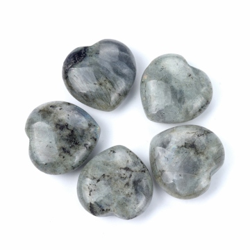 Labradorite 30MM Love Heart Gemstone for Home Decoration Handmade Craved