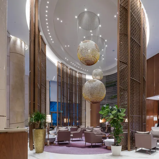 Luxury hotel lobby crystal custom big project chandelier