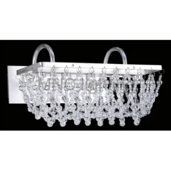 LED indoor wall lamp with metal and glass