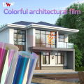 Decoración de películas de ventana transparente