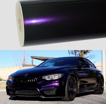 glossy shining purple car wrap vinyl