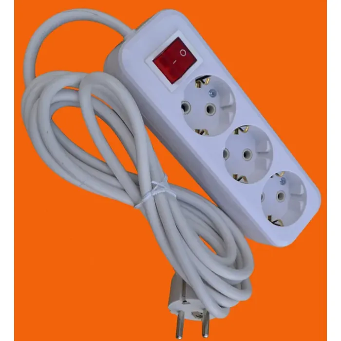 Европейская 2-контактная удлинительная розетка E8002E