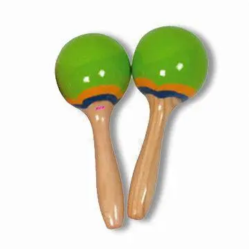 Maracas Toy, Made of Lotus Wood, Measuring 13 x 5 x 5cm