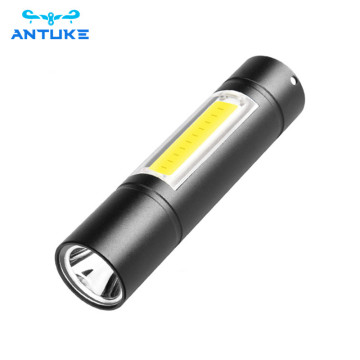 USB Rechargeable COB Zoomable Tactical Camping Flashlight