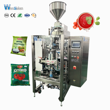 Automatic VFFS Back Seal Bag Tomato Paste Honey Liquid Packing Machine