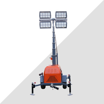 Portable Retractable LED Floodlit Lighthouse Trailer - Mobile Outdoor Working Lights for Sale