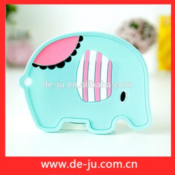 Light Green Elephant Thick Silicone Drink Coasters