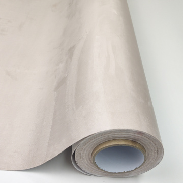 Good Stretchable Soft Beige Suede Fabric Vinyl Wrap