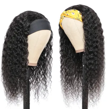 100% Virgin Brazilian Human Hair Headband Wigs,Cheap Wholesale Natural Human Hair Wigs for Black Women,Body Wave None Lace Wigs