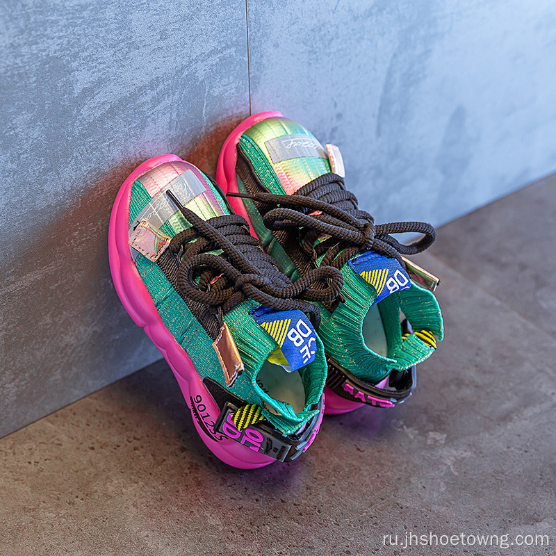 Модная уличная нескользящая детская спортивная обувь для бега