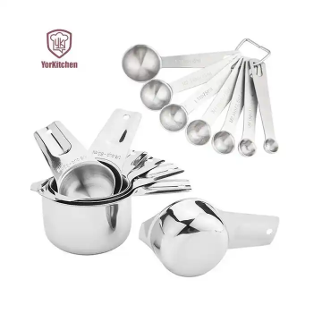 14-Piece Premium Stainless Steel Measuring Cup and Spoon Set