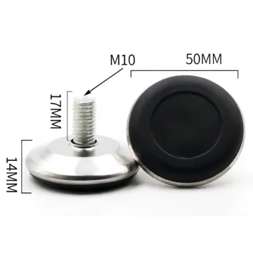 Glosok Full Size Customization M8 Rubber Feet Pads and Adjustable Screw Kit for Washing Machines