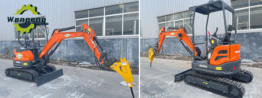 2.5 Ton Mini Crawler Excavator with Breaker Hammer