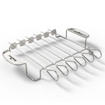 2-in-1 Roasting Kebab Skewer Rack Stand With Skewers