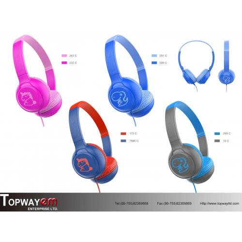 Wired Kids adjustable Headphones with mic 18L09