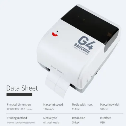 USB 120mm dymo Barcode Thermal shipping label printer