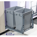 Kitchen removable damping rail trash can