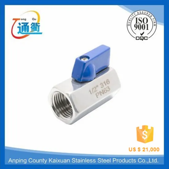 made in china casting threaded stainless steel mini 1/4 ball valve