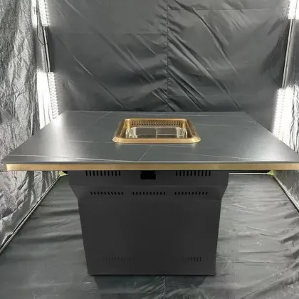 Commercial Restaurant Dining Rock Smokeless Electric Hot Pot Table with Haidilao Style