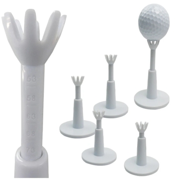 Adjustable Height Golf Tees (53mm to 73mm) - Soft Plastic Practice Mat Tee with Low Resistance Swing - boxed set