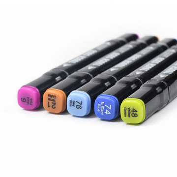 ปากกาทำเครื่องหมายด้วยเครื่องดื่มแอลกอฮอล์ 48 สีคุณภาพสูงชุดสำหรับงานศิลปะและการขายส่ง