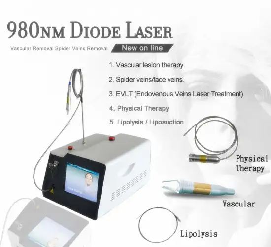 980nm Diode Laser with for Spider Vein Removal/ Laser Vascular Removal