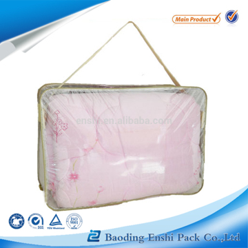 wholesale clear pvc plastic bags for packing quilt