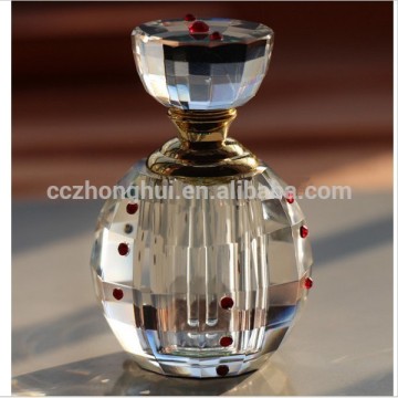 2016 Transparent personal design crystal glass perfume bottle