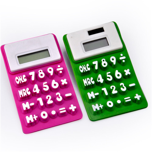 Dual Power Flexible Silicone Calculator