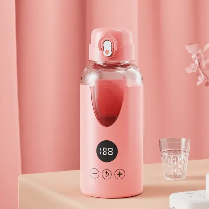 USB Charged Wireless Portable Thermos Baby Milk Bottle Warmer