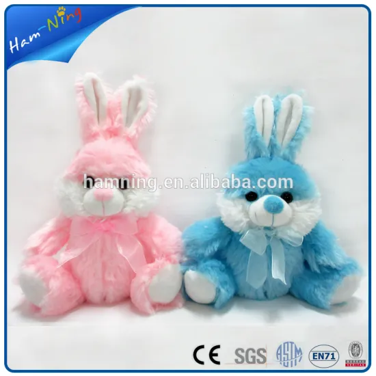 18cm pink and blue rabbit soft toys for easter day                        
                                                                                Supplier's Choice