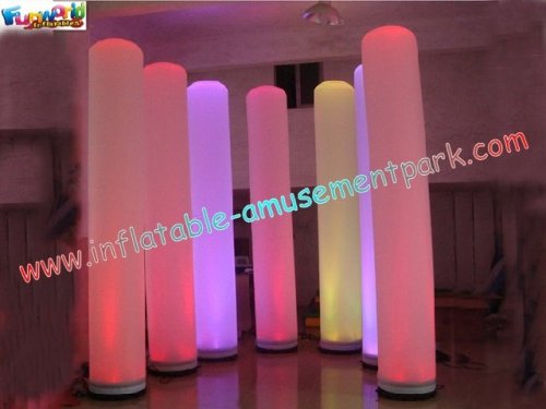 Exhibition 3 Meter High Special Pvc Coated Nylon Material Inflatable Lighting Decoration Pillar For Party,event