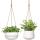 Set of 2 Plant Pot with Polyester Rope