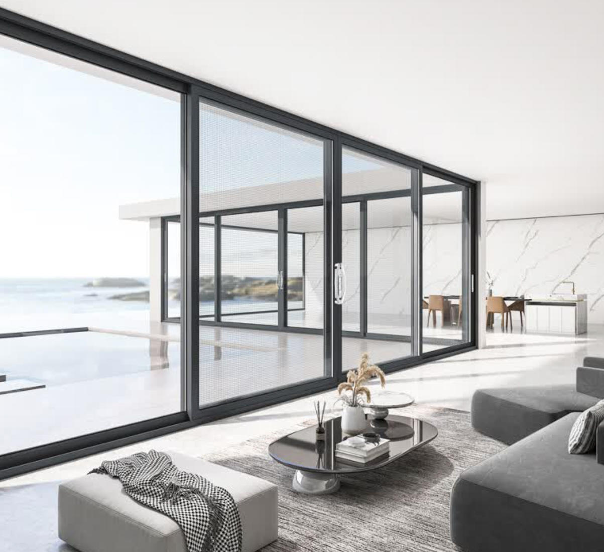 profile sliding door aluminium