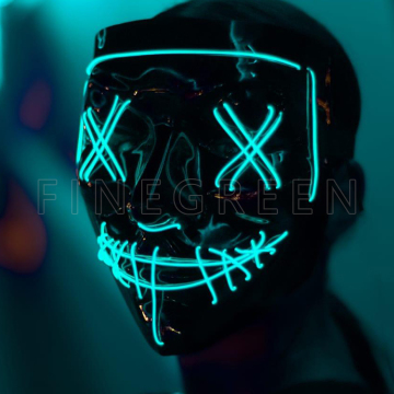 High Brightness LED Light-Up Mask for Music Parties and Halloween