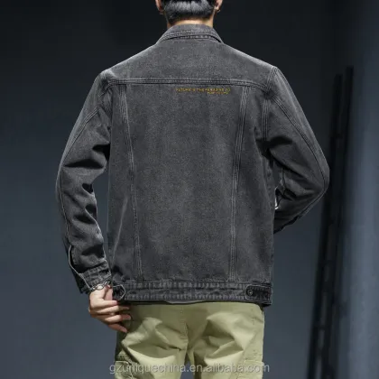 2024 Loose Plus Size Denim Jacket with Joker Casual Style for Men