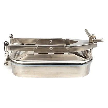 High Quality 17''X13'' Sanitation SS316L Mirror Polished Rectangle Manhole Cover