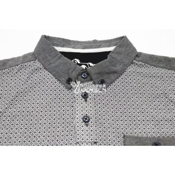 Men's Solid Polo With Printing